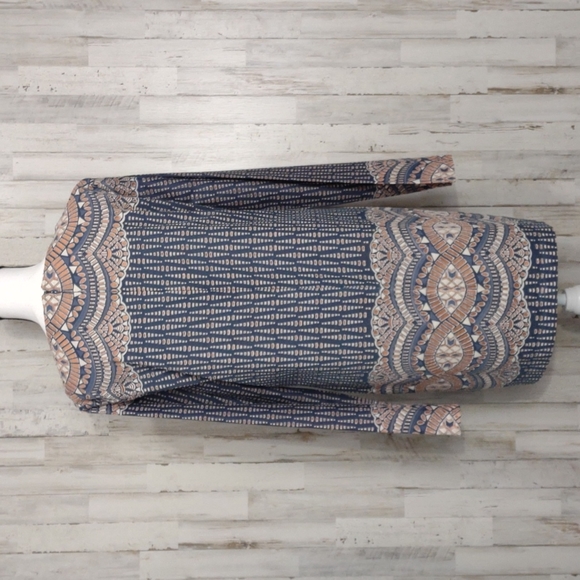 NWOT BCBGMaxAzriaAllina Printed Dress Dark Ink Combo - Picture 4 of 13